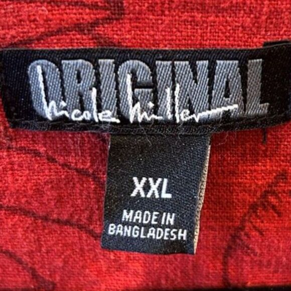 Nicole Miller Linen Blend V-Neck Shirt Dress - Size XXL - Picture 5 of 7